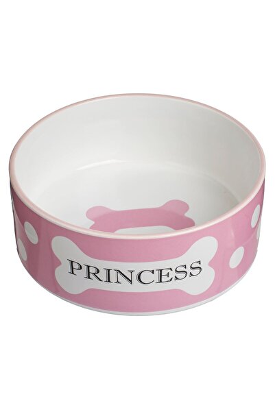 OEM Pink Porcelain Bowl with Polka Dot Pattern "Princess" for Dogs 850ml