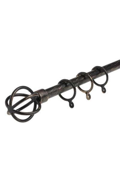 OEM Galerie pentru Perdele Extensibila Metalica Neagra Brushed 110-210 centim...