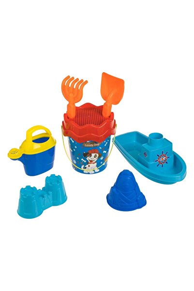 OEM Set Galeata Plaja cu Model Caine 6 Accesorii & Plasa Bleu