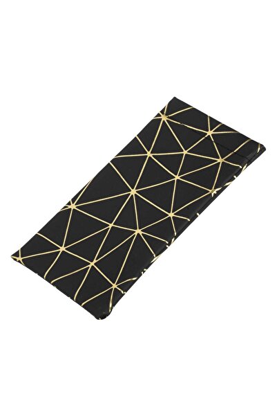 OEM Μαύρη θήκη με φιόγκο και σχέδιο με χρυσές γραμμές από χαρτί ασημοπράσινου...