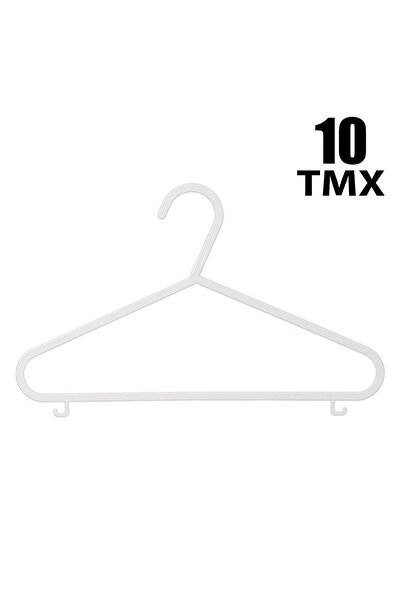 OEM White Plastic Hangers for Children - 10pcs