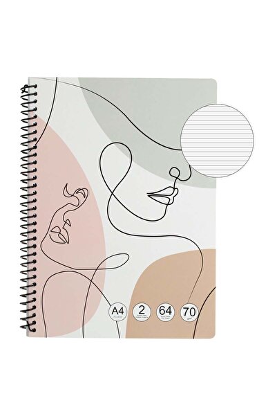 OEM Caiet A4 Dictando Model Abstract cu Spirala & 2 Subiecte - 64F