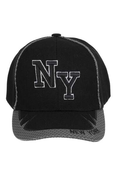 OEM Μαύρο καπέλο με κεντημένο NY για παιδιά