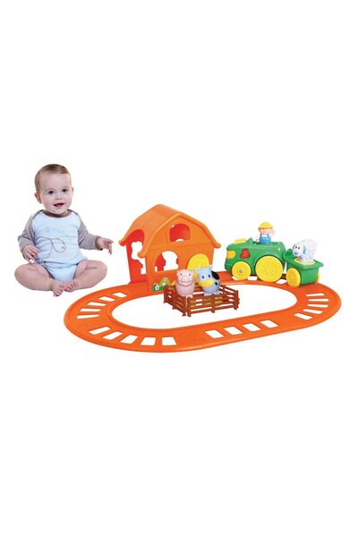 OEM Jucarie Prescolara Ferma cu Tren & Animale