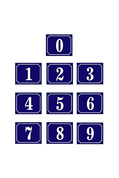 OEM Indicator Autocolant Numere 0-9 11x9cm