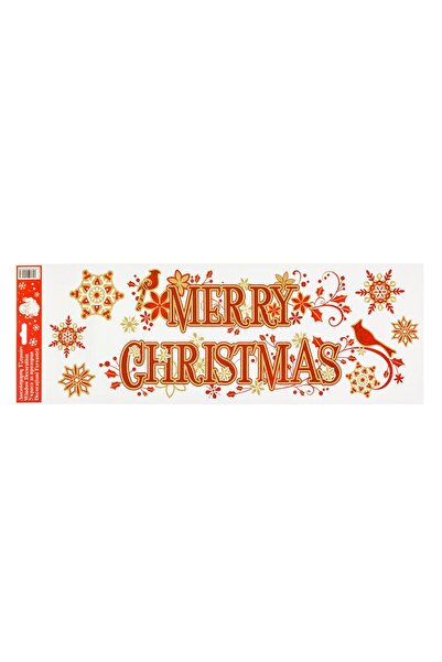 OEM Χριστουγεννιάτικα Διακοσμητικά Αυτοκόλλητα  "Καλά Χριστούγεννα " Κόκκινα ...