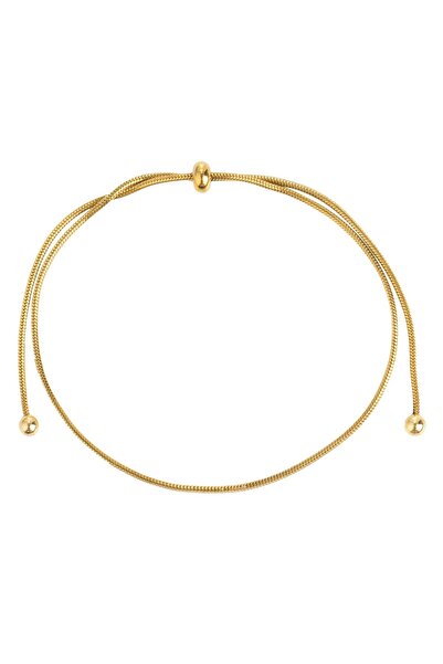 OEM Gold-Colored Chain Anklet with Stop for Women