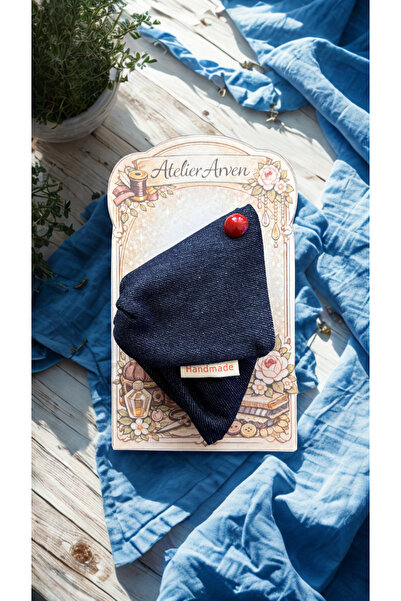 Home Navy Blue Denim Fabric Latch Buckle