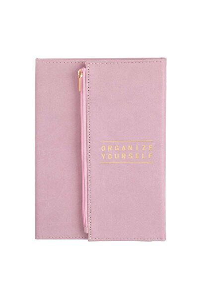 OEM Agenda A5 Roz cu Capsa & Husa cu Fermoar - 96F