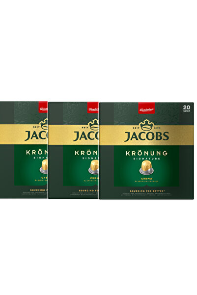 Jacobs Kronung Cream Coffee Capsules 104 g, 20 Capsules - 3 pcs (three packs)