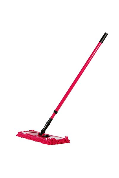OEM Mop cu Microfibre Rosu & Coada Extensibila 80-125 centimetri