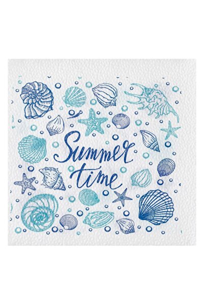 OEM Summer Time Single Layer Napkins Shells 28x28cm - 50pcs