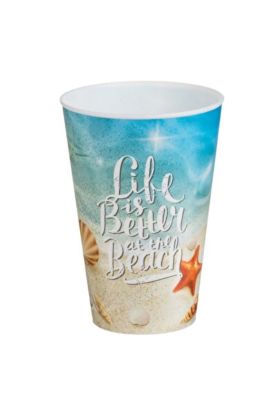 OEM Beach Plastic Cup with Print 400ml