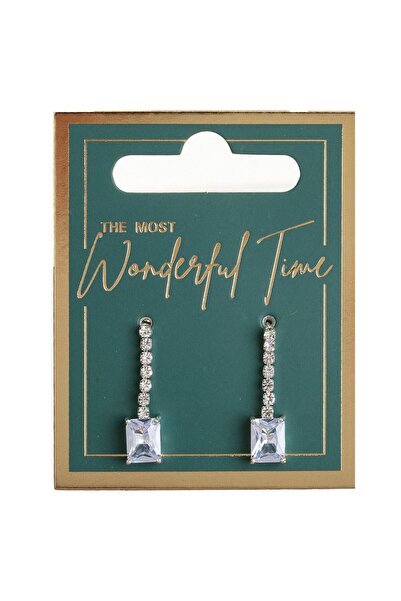 OEM Χριστουγεννιάτικα σκουλαρίκια με ασημένια στρας