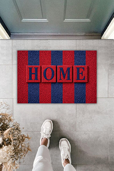 Dormot سجادة أرضية حديثة بطباعة رقمية - سجادة أرضية أمامية للباب باللون الأزر...