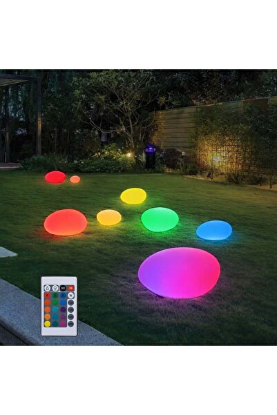 OEM Solar Lamp Stone Model with Multicolor LED & Remote Control Ø18 centimeters