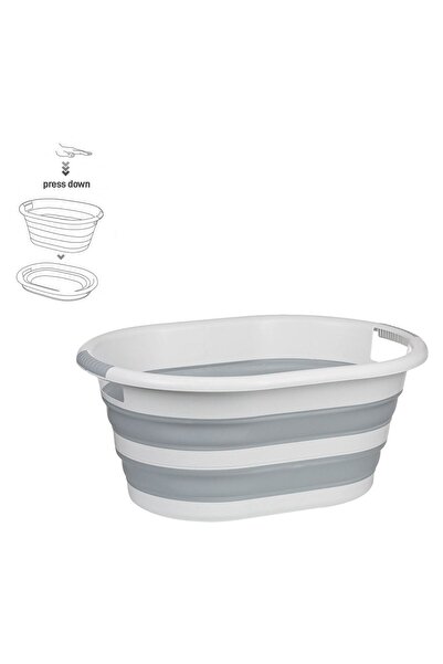 OEM White Grey Foldable Basin with Handles 38l