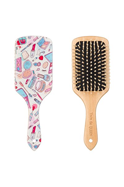 OEM You're the Queen Square Wooden Hair Brush 25 centimeters