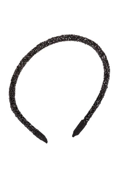 OEM Coronita Par Cilindrica Neagra cu Pietre pentru Femei