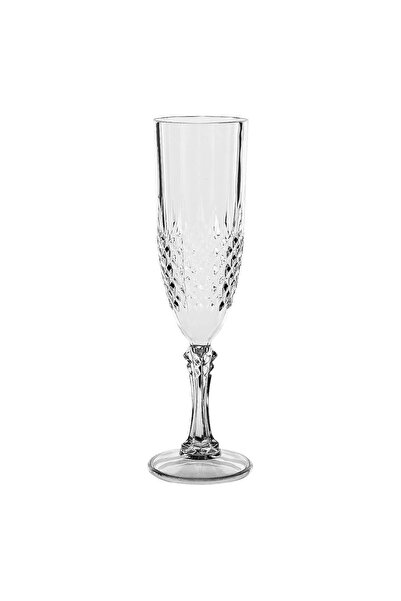 OEM Transparent Plastic Champagne Glass with Pattern 230ml