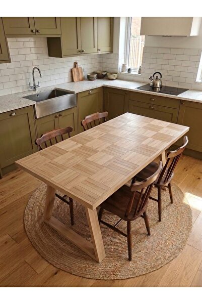 hgalpdesing Ahşap renk Balkon Bahçe Masası Çay Kahve Mutfak Yemek masası 180 ...