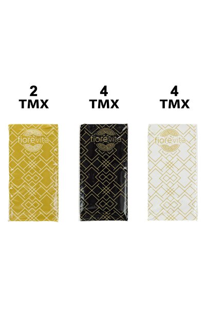 OEM Fiorevita 3-Ply White Black Gold Nasal Wipes - 10pcs