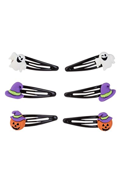 OEM Σετ μαύρων μεταλλικών κλιπ μαλλιών με σχέδια φαντάσματος, καπέλου μάγισσα...