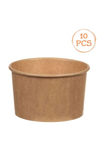 OEM Χάρτινα μπολ κραφτ για παγωτό 150ml - 10 τεμάχια