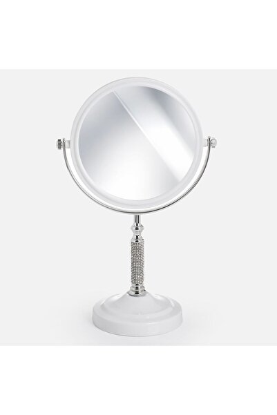 OEM Oglinda Dubla cu Stras Argintiu Ø17x32cm