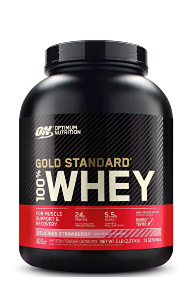 Optimum Nutrition أوبتيموم نيوترشن جولد ستاندرد 100% واي - الفراولة اللذيذة -...