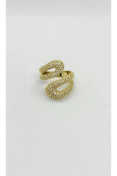 ndjewelry Oval Form Sparkling Ring – Gold Luxe