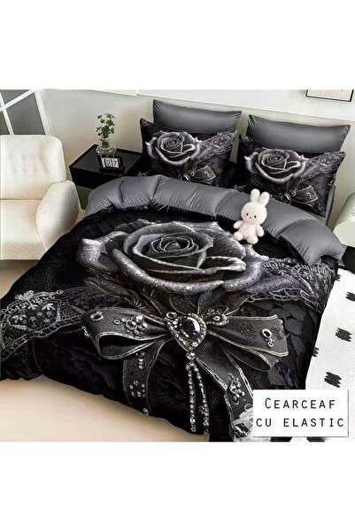 Patul Bed Linen 6 Pieces, Fine Cotton, Sulphur, Double Bed, 2 Persons, Fitted...