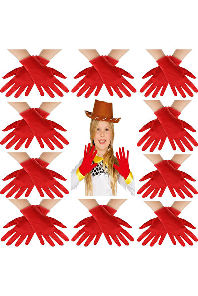 ForWhat 10 PERECHI Mănuși roșii din Lycra pentru banda de ceremonie, pentru b...