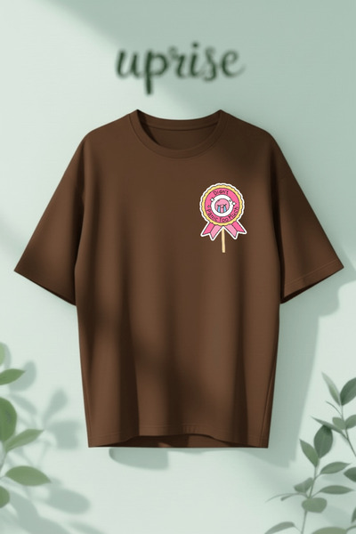 Vordevia Didnt Panic Too Much Badge Printed Cotton Oversize T-Shirt
