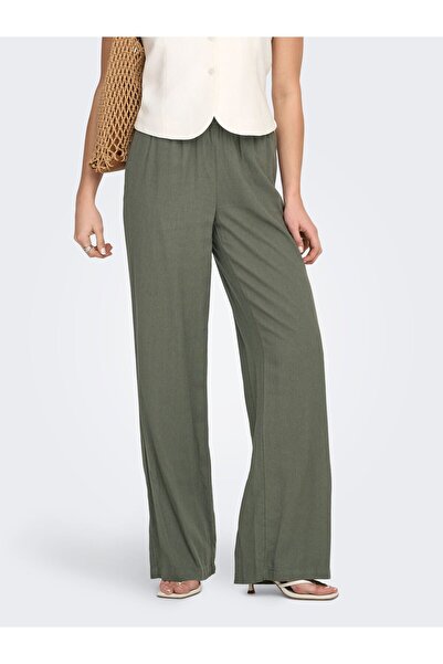 ONLY Hose ONLGOA Gerade geschnitten Leinen Hose