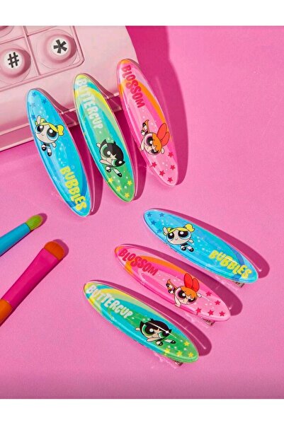 MyBalliStore The Powerpuff Girls 6'lı Çıt Çıt İz Bırakmayan Toka