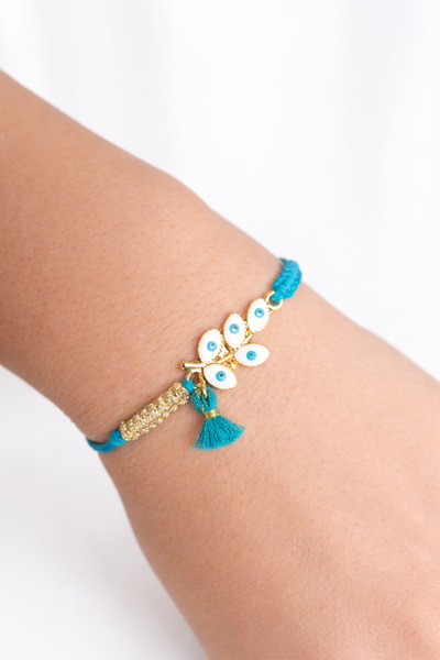 EL YAPIMI Evil Eye Beaded Bracelet
