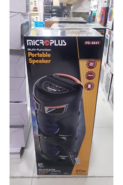 Microplu Portable Bluetooth Speaker 2x8-Inch, 20W Rechargeable PS-4841