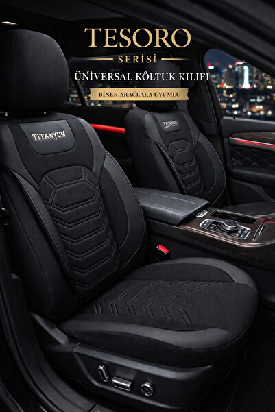 TROBUS Universal - Tesoro Series Linen Sofa Cover (Front+Back) - Black