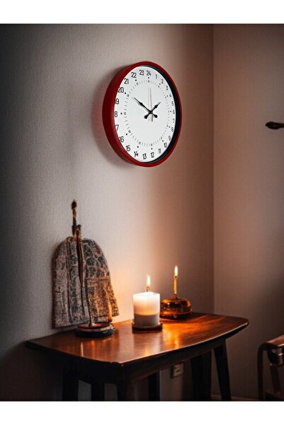 ForWhat Mecanism de cadran roșu de 36 cm, 24 de ore, pentru ceas de perete pe...