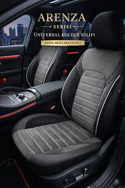 TROBUS Universal - Arenza Series Alcantara Seat Cover (Front+Rear) - Smoked