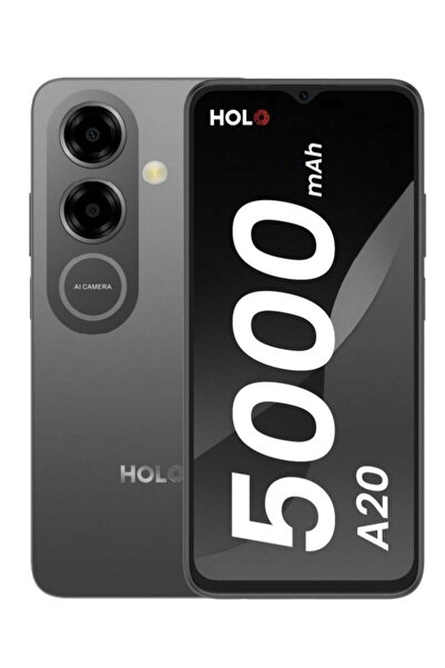 HOLO A20 Dual SIM Smartphone, Black, 10GB RAM, 128GB Storage, 4G Support