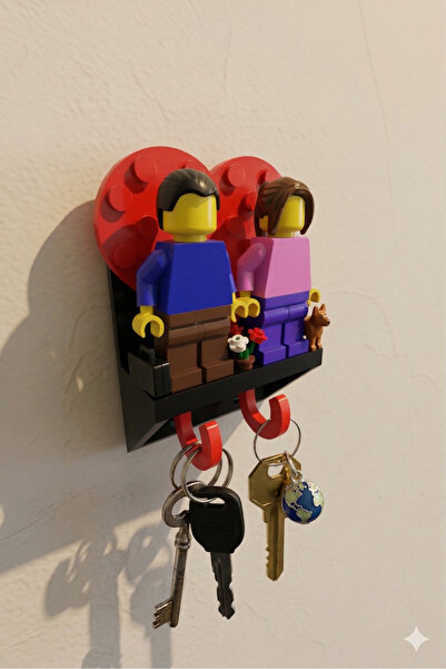 SeaSun Design Lego Couple Figür Standı & Anahtarlık Askısı
