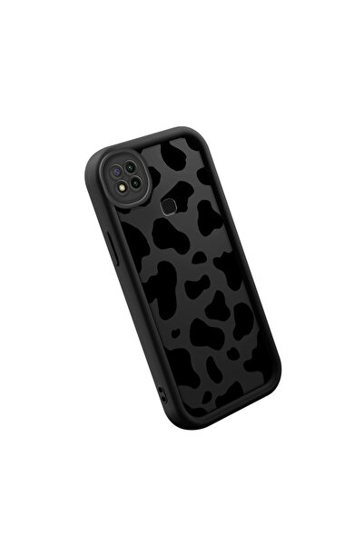SLIMFELT Redmi 9C/10A Uyumlu Yüksek Kaliteli Kaplan Desenli Siyah Kılıf