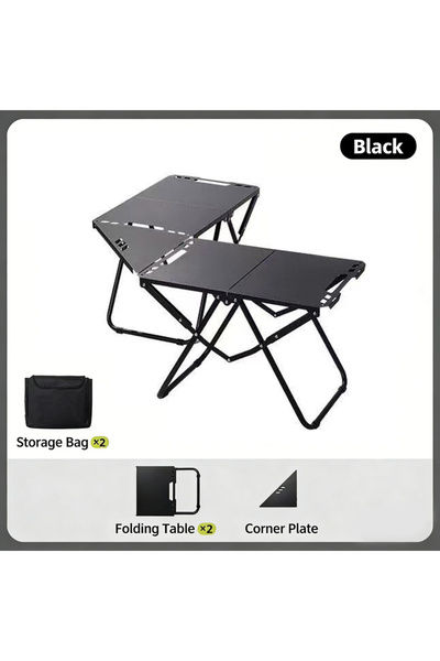 Golivn Outdoor tactical portable folding carbon steel camping table, suitable...