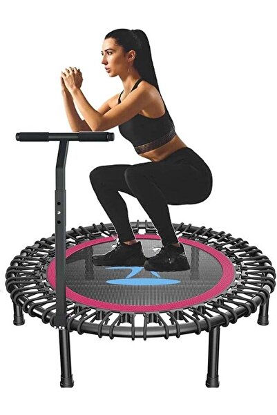 Beauenty 40" Fitness Trampoline, Indoor Mini Trampoline with Adjustable 3 Hei...