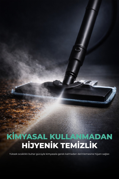 PiranTech CB-105A Buharlı Temizlik Makinesi | Çok Amaçlı | Yüksek Basınçlı | Kimyasalsız Hijyen
