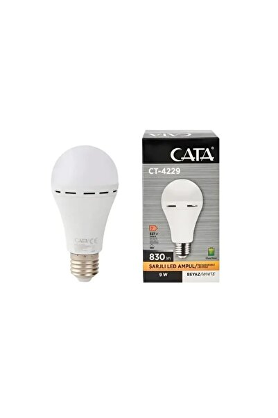 Cata CT-4229 9w Şarjlı Led Ampul Beyaz Işık