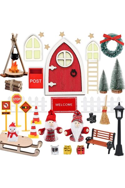 Cheloveer Διακοσμητικά, παιχνίδι, Νάνος, σετ δώρου 54 τεμαχίων, Χριστούγεννα