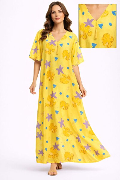 AYOUSH Women's Summer Robe, Short Sleeve, Soft and Light Fabric (Viscose), Si...